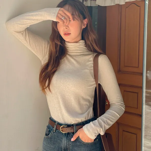 프롬미스 여성용 데일리 앙고라 울 폴라티