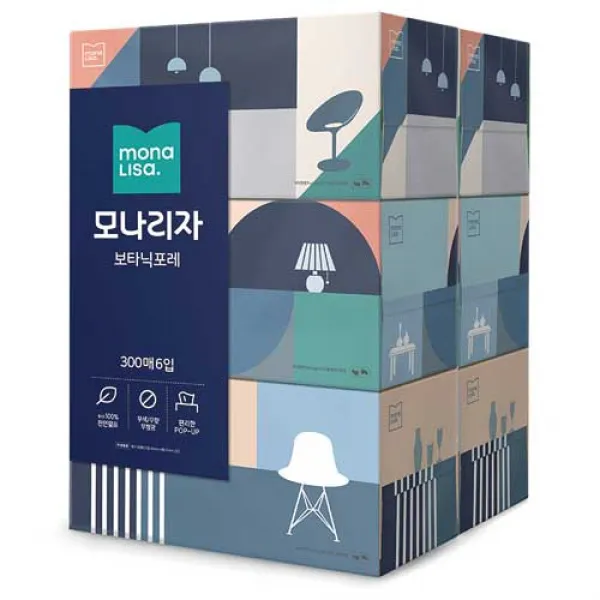 모나리자 보타닉포레 미용티슈, 6개, 300매