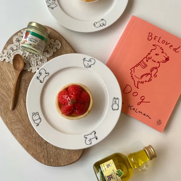 떡국누나 위드 조이 원형 플레이트, 혼합색상