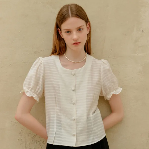 엽페 FRILL BANDING SHIRT