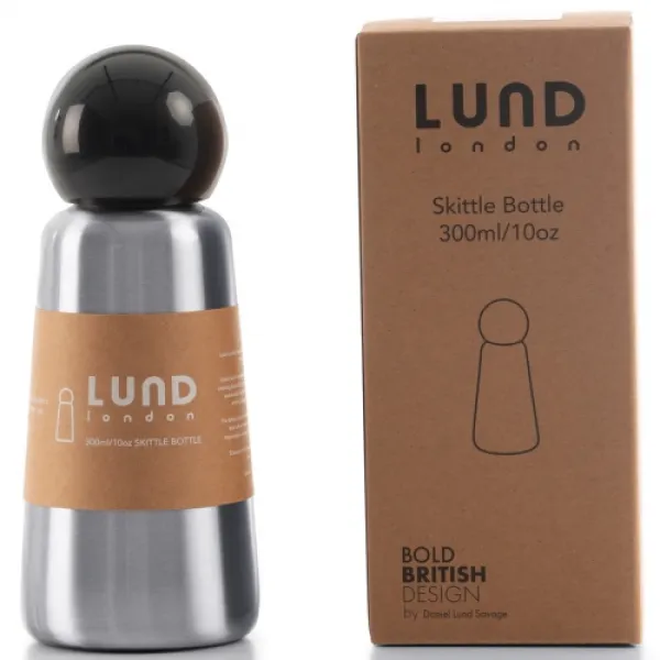 룬드런던 스키틀보틀 보온보냉병, 스테인리스 스틸 + 블랙(7322), 300ml