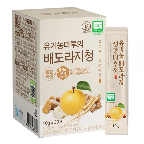 유기농마루 짜먹는스틱형 배도라지청, 10g, 30포