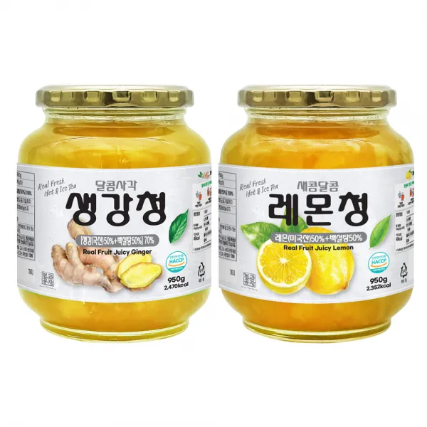 견과공장 프리미엄 생강청 950g + 레몬청 950g, 1세트