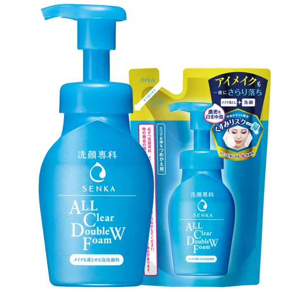 센카 올 클리어 더블 더블유 폼 150ml + 리필 130ml, 1세트