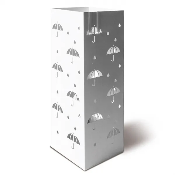 마켓플랜 모던 철제 우산꽂이 빗방울 화이트 1개