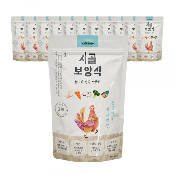 뉴트리맥스 시골보양식 강아지 보양죽 닭고기와 전복 12p, 닭, 1세트, 120g