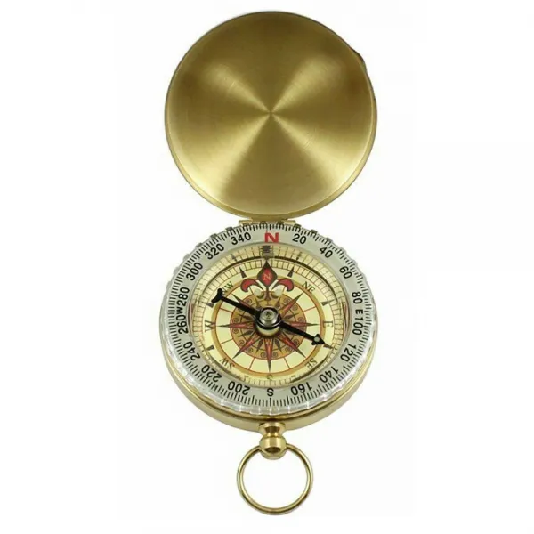 등산 캠핑 포켓 황금나침반 골드 1개