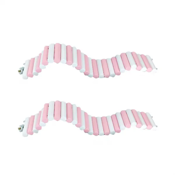 햄스터 파스텔 구름사다리 장난감 50cm, 핑크앤화이트, 2개