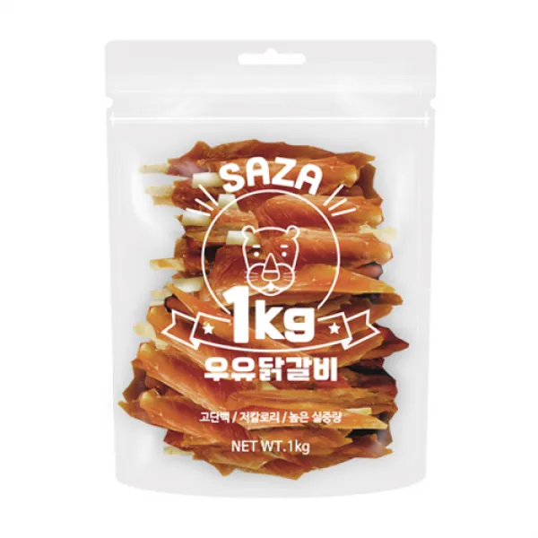 사자 강아지 대용량 실속형 간식 1kg, 1개, 우유닭갈비
