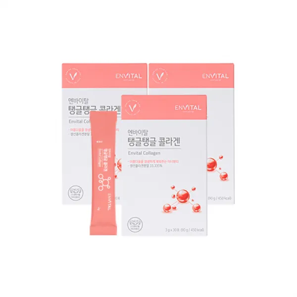 엔바이탈 탱글탱글 콜라겐 30p, 3개, 90g