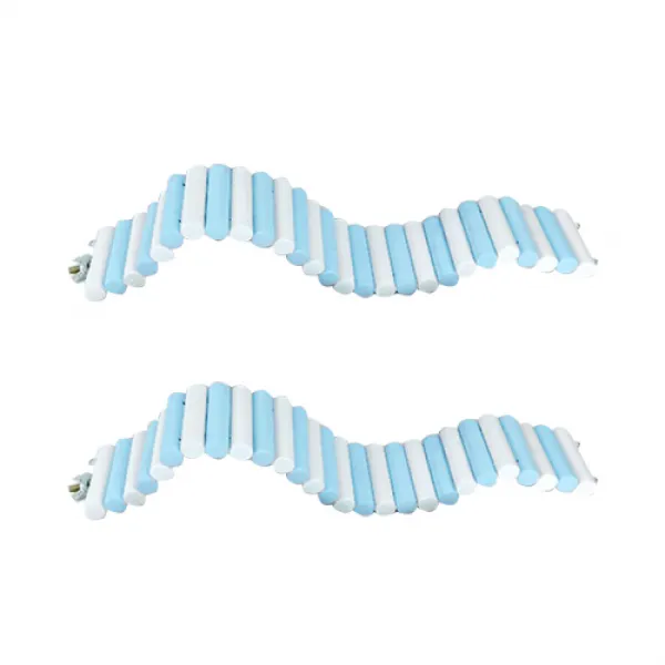 햄스터 파스텔 구름사다리 장난감 50cm, 블루앤화이트, 2개
