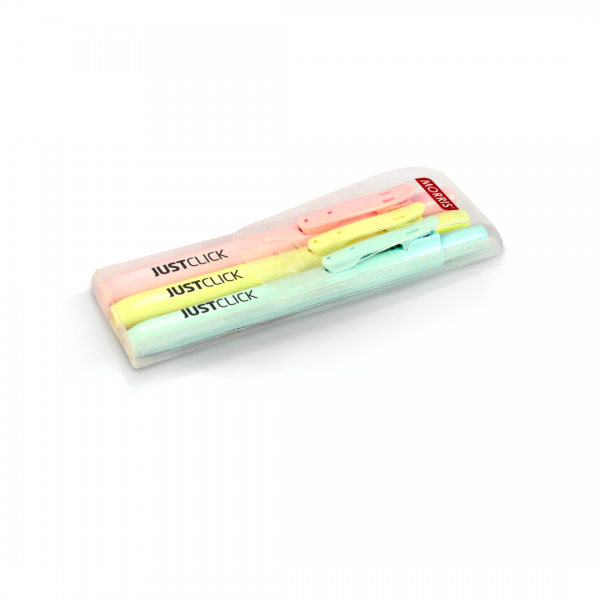 모리스 저스트클릭 마일드 형광펜S 3종 세트, 옐로우 핑크 민트, 1세트