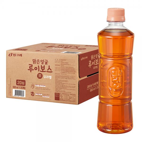 맑은얼굴 루이보스차 무라벨, 20개, 500ml