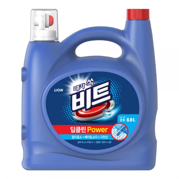 비트 딥클린파워 일반 드럼 겸용 액체 세제 용기 본품, 1개, 6L