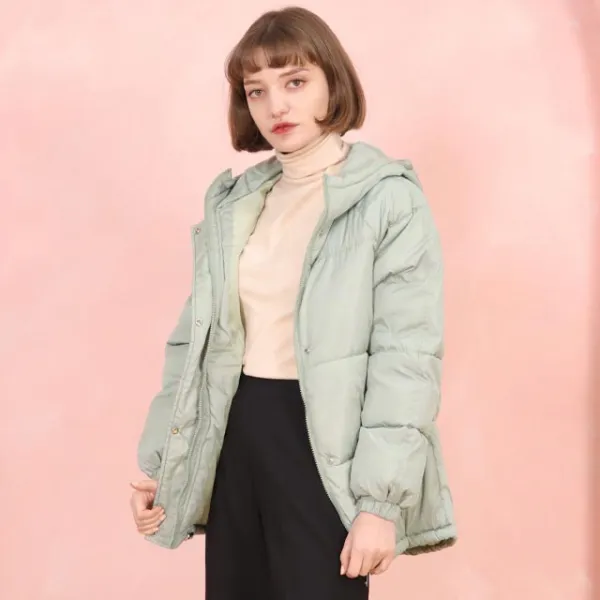 여성용 윈디데이 파스텔 박시 다운 패딩 점퍼 13575