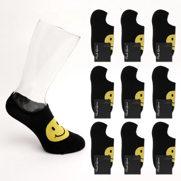 박군 남성용 신사 빅스마일 덧신 10족