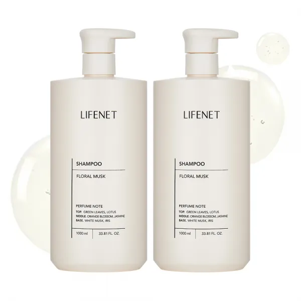 라이프넷 샴푸 플로럴 머스크, 2개, 1000ml