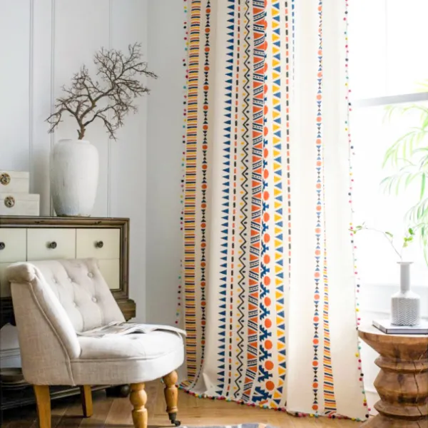 보헤미안 가림막커튼 혼합색상