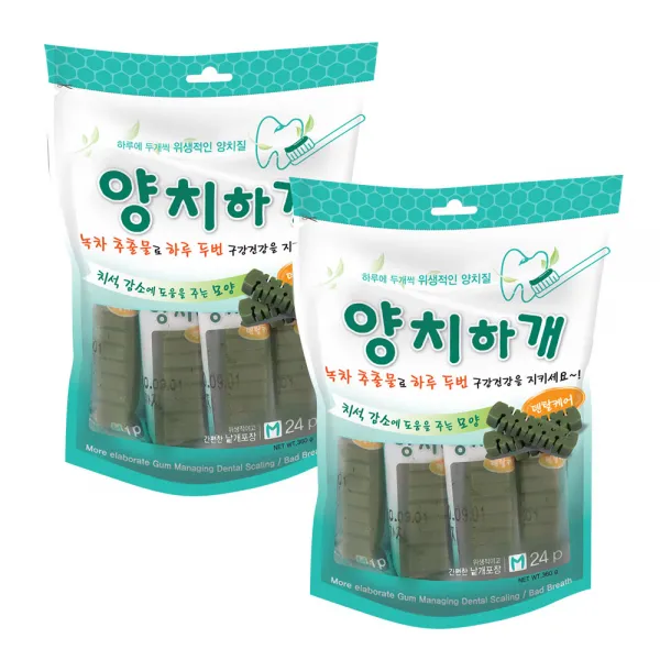 양치하개 반려견 덴탈껌 24개입 오리지널 2개