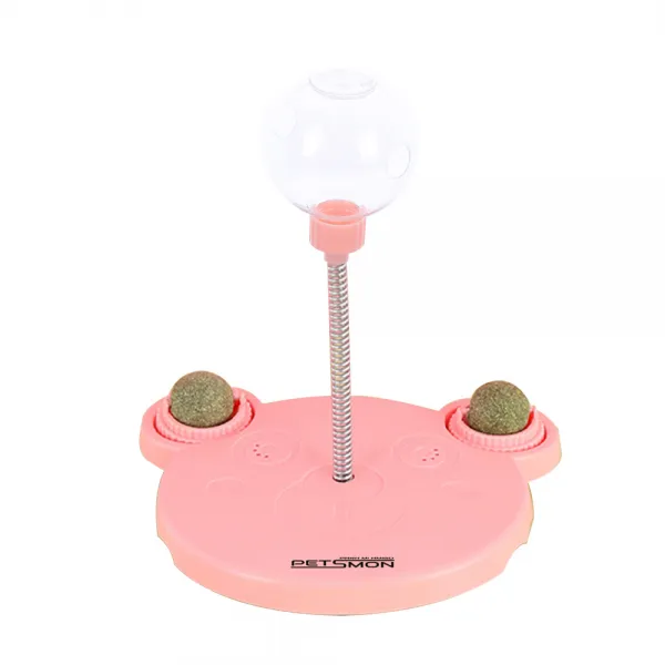 펫츠몬 고양이 롤링 캣닢 스프링 노즈워크 장난감, 핑크, 1개