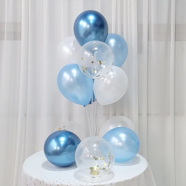 연지마켓 생일 연말 새해 홈 셀프 꾸미기 파티 풍선 4종 세트, 아주르블루, 3세트