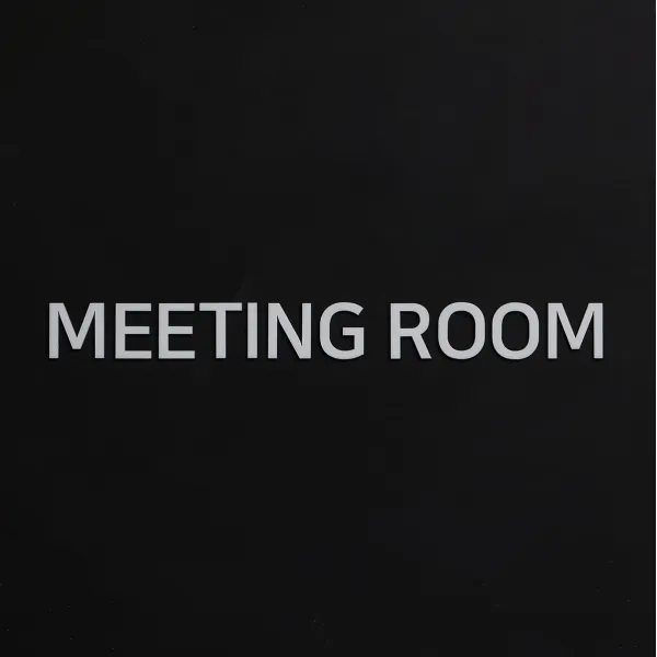 스튜디오투명 표지판 화이트, MEETING ROOM, 1개