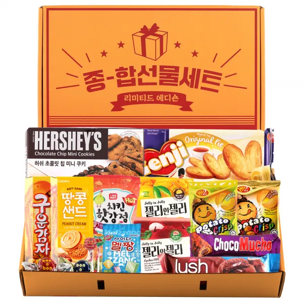 오늘의한끼 종합 알잘딱깔센 프리미엄 16p 과자 선물세트, 1세트, 14종