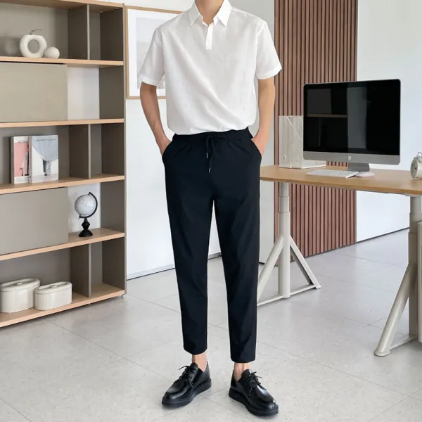 어나더디 남성용 링클프리 9부 밴딩 팬츠