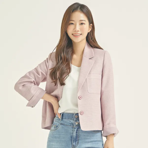 로엠 여성용 조직감 크랍자켓