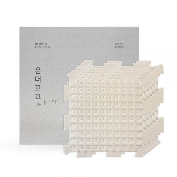 디어커스 온더꼬끄 퍼즐매트 30 x 30 cm, 쿠키앤크림(아이보리 + 도트), 6개
