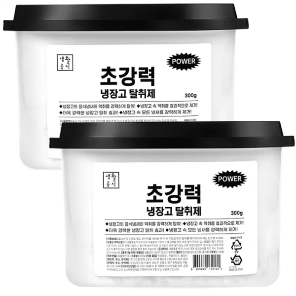 생활공식 제올라이트 초강력 냉장고 탈취제 냉장 냉동 공용, 300g, 2개