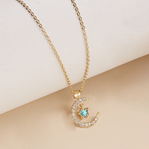 심플리엔 여성용 달 탄생석 목걸이