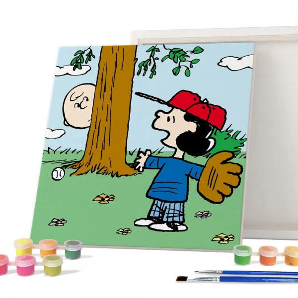 아이러브페인팅 피너츠 DIY PAINTING 25 x 25 cm, 스누피 야구게임