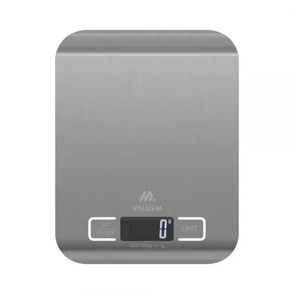 밸류엠 스테인레스 가정용 디지털 전자 저울 1kg, VM-HSC1000, 실버