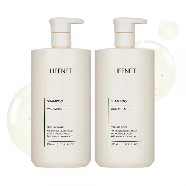 라이프넷 샴푸 와일드 모스, 1000ml, 2개