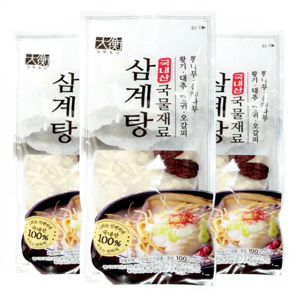 삼계탕 백숙재료, 100g, 3개