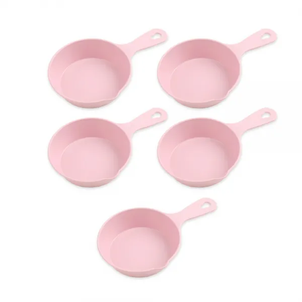 새드리 원형 물코 손잡이 앞접시, 5개, 앞접시 핑크5개