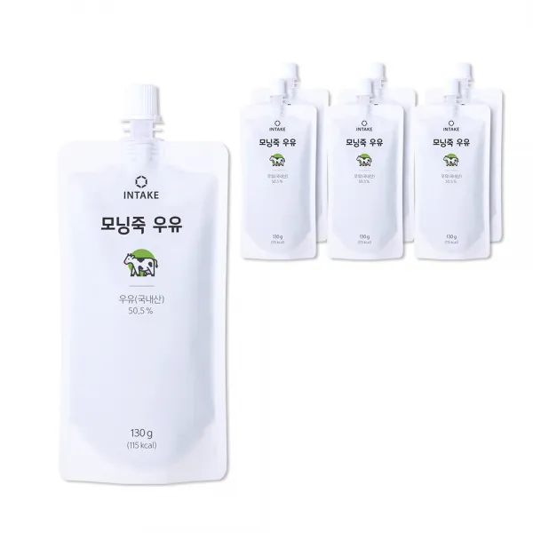 인테이크 모닝죽 우유, 130g, 7개