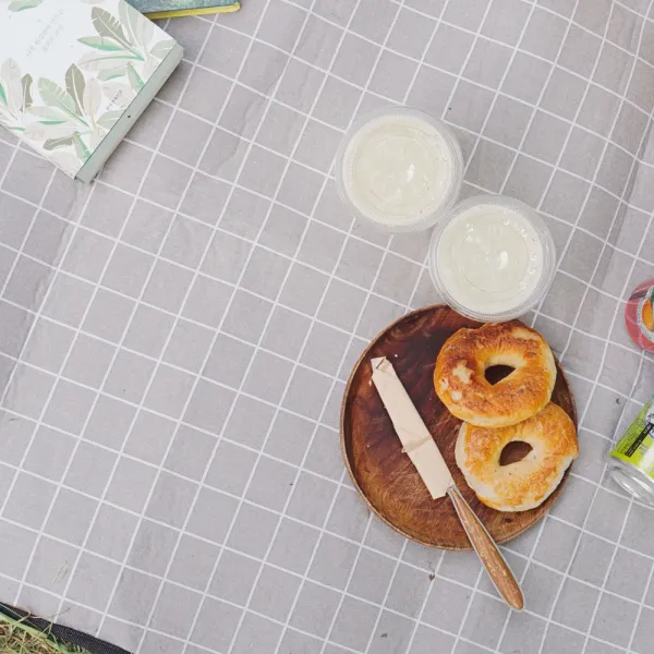 착한연구소 피크닉 돗자리 체크그레이