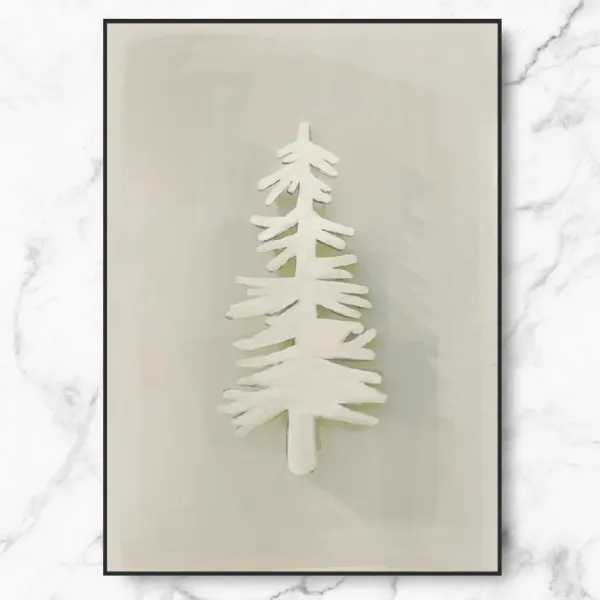 인테리어 겨울 나무 수지 액자 블랙