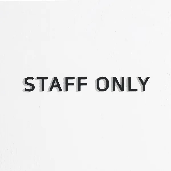 스튜디오투명 관계자 외 출입금지 아크릴사인 검정색, STAFF ONLY, 1개