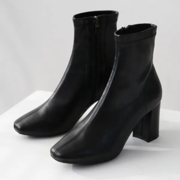 단골언니 모어댄 쫀쫀핏 스판 앵클부츠 7cm