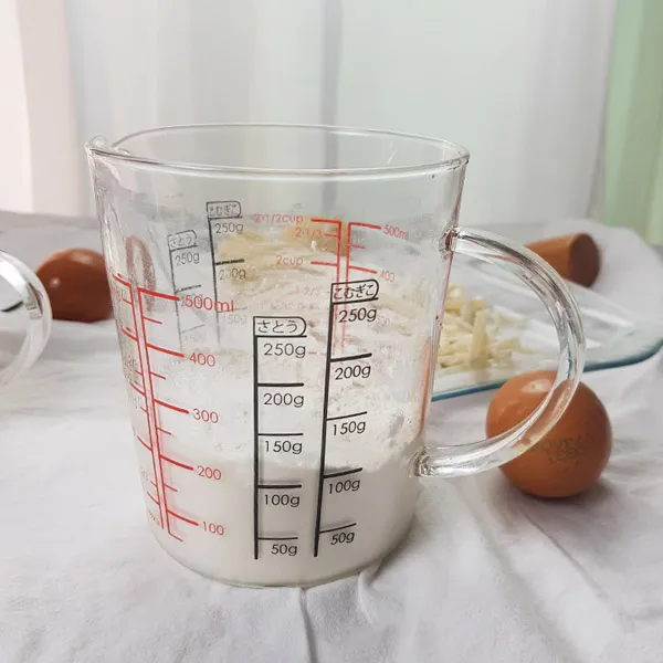 퓨어링 물코 디자인 내열 계량컵 1개 500ml