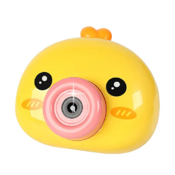 병아리 비눗방울 카메라 7752 + 버블액 세트, 노랑