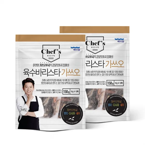 바다원 육수 바리스타 가쓰오 다시팩 10p, 2개, 150g
