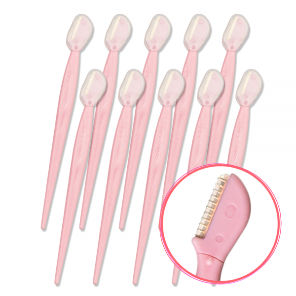 래쉬톡 부분 눈썹 칼, 핑크, 10개