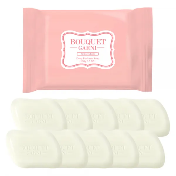 부케가르니 딥 퍼퓸 비누 화이트머스크, 100g, 10개