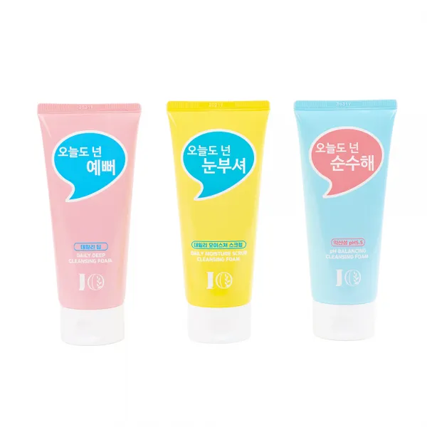 아이오 오늘도 넌 클렌징폼 3종 + 박스 세트, 1세트