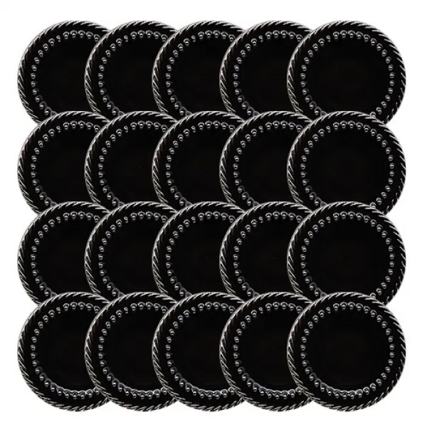 사출 금속 보석 단추 점에폭 13mm, 블랙니켈, 20개