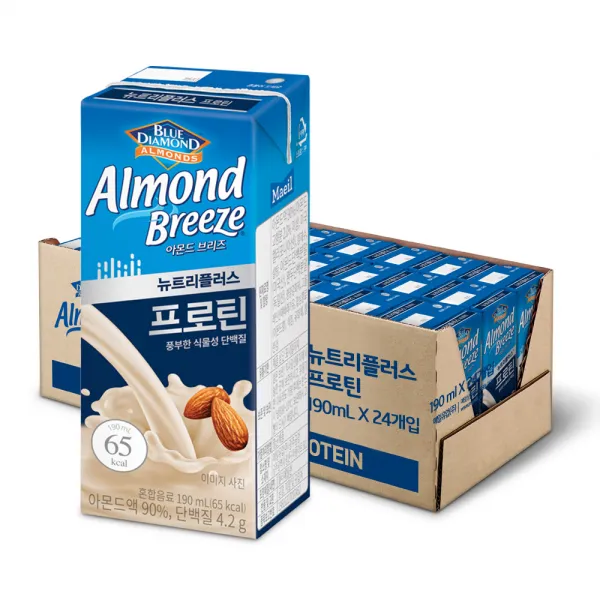 블루다이아몬드 아몬드 브리즈 뉴트리플러스 프로틴, 24개, 190ml